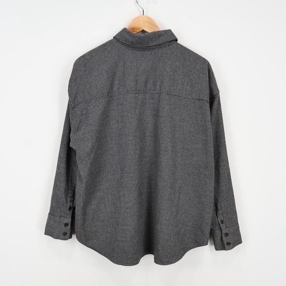 Abercrombie & Fitch Soft A&F Collection Oversized Brushed Plaid Flannel Size L - Picture 5 of 8